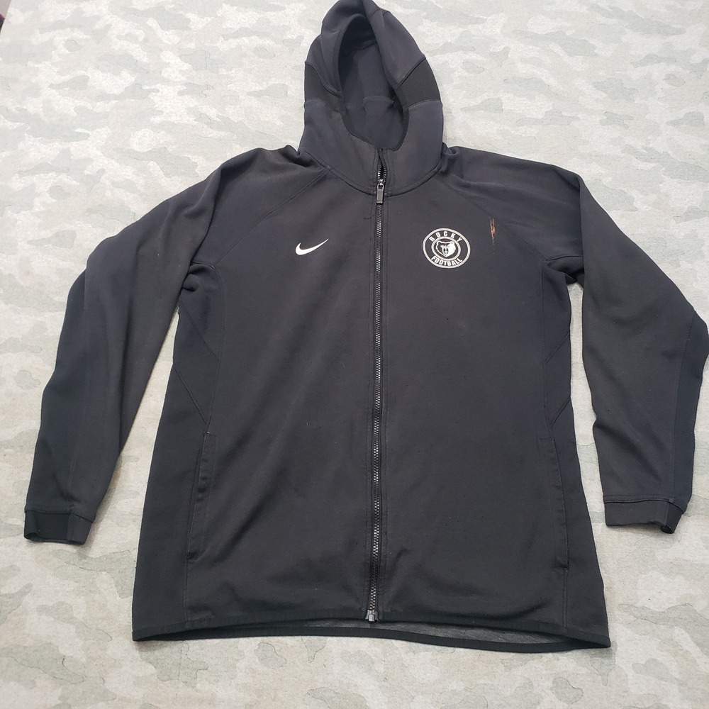 Nike Rocky Football Sweatshirt Mens Large Black Dri-Fit Showtime Zip Hoodie